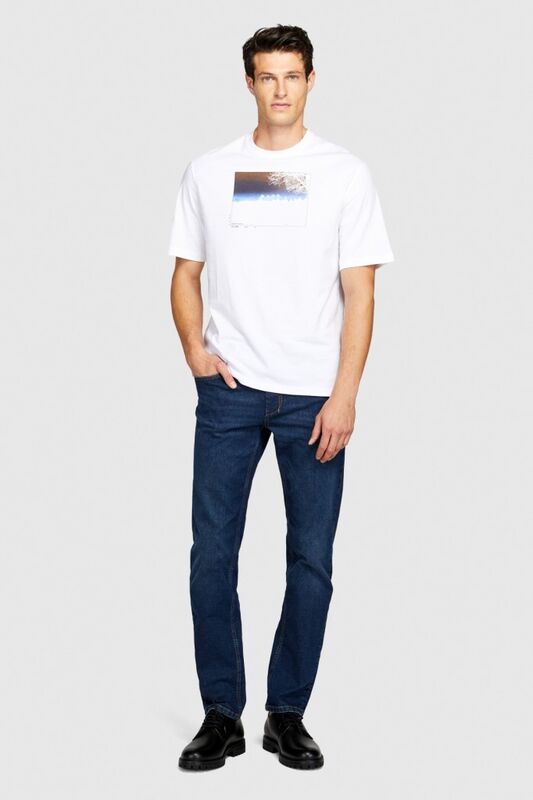 %100 Koton Tematik Baskılı T-Shirt Erkek Beyaz T-Shirt - 323A3096S102Q