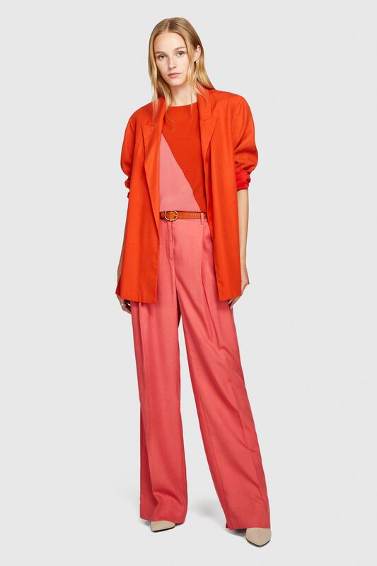 %100 Liyosel Düşük Bel Pantolon Kadın Mor Pantolon - 323A4BJFLF02Z