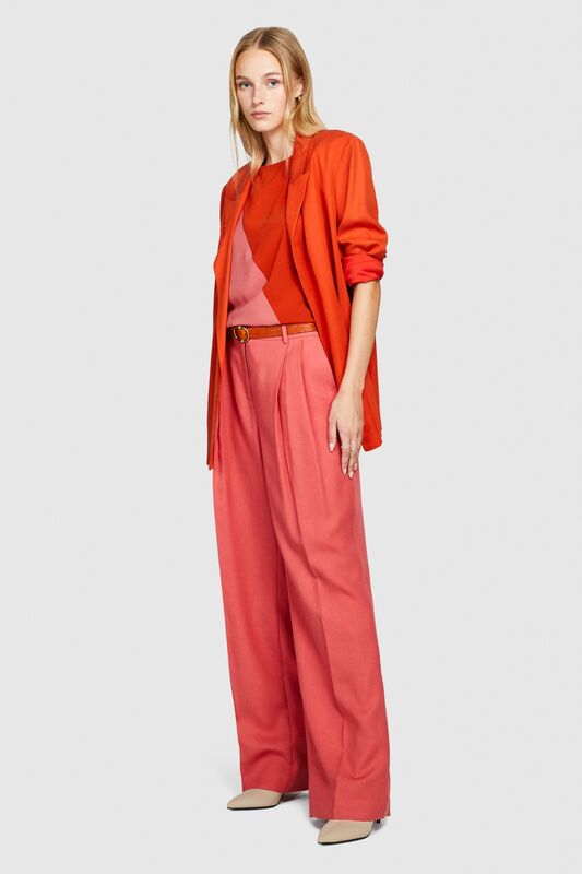 %100 Liyosel Düşük Bel Pantolon Kadın Mor Pantolon - 323A4BJFLF02Z