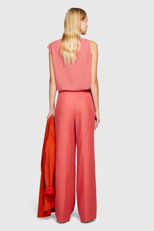 %100 Liyosel Düşük Bel Pantolon Kadın Mor Pantolon - 323A4BJFLF02Z