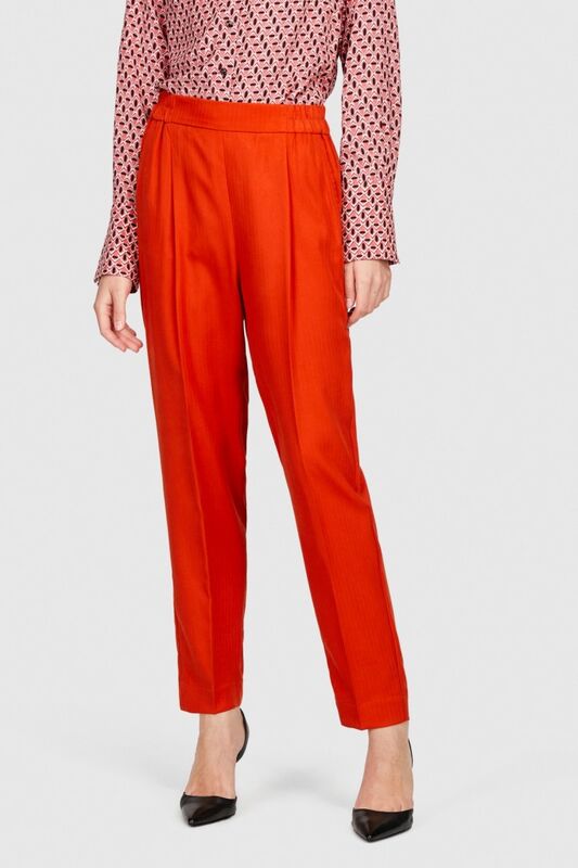 %100 Liyosel Kemerli Jogger Pantolon Kadın Turuncu Pantolon - 323A4BJFLF00S