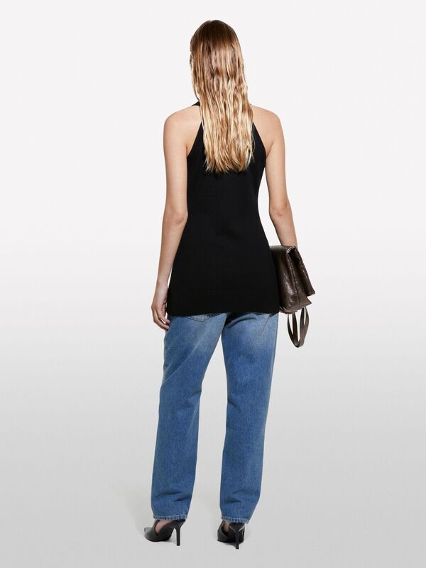 %100 Pamuk 5 Cepli Regular Fit Ağartılmış Denim Pantolon Kadın Siyah Mix Pantolon - 324A489XLE03J