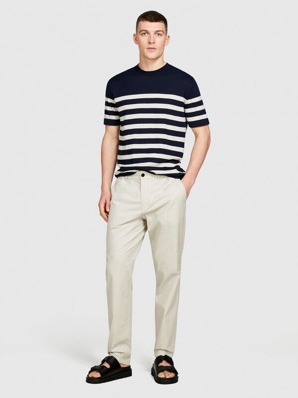 %100 Pamuk Beli Büzgülü Slim Confort Fit Pantolon Erkek Gri Pantolon - 324P4IUKSF046