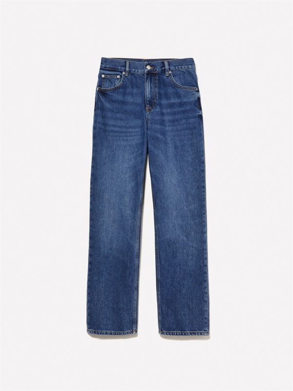 %100 Pamuk Beş Cepli Düz Paça Normal Bel Denim Pantolon Kadın Haki Mix Pantolon - 324A4YRZLE03X