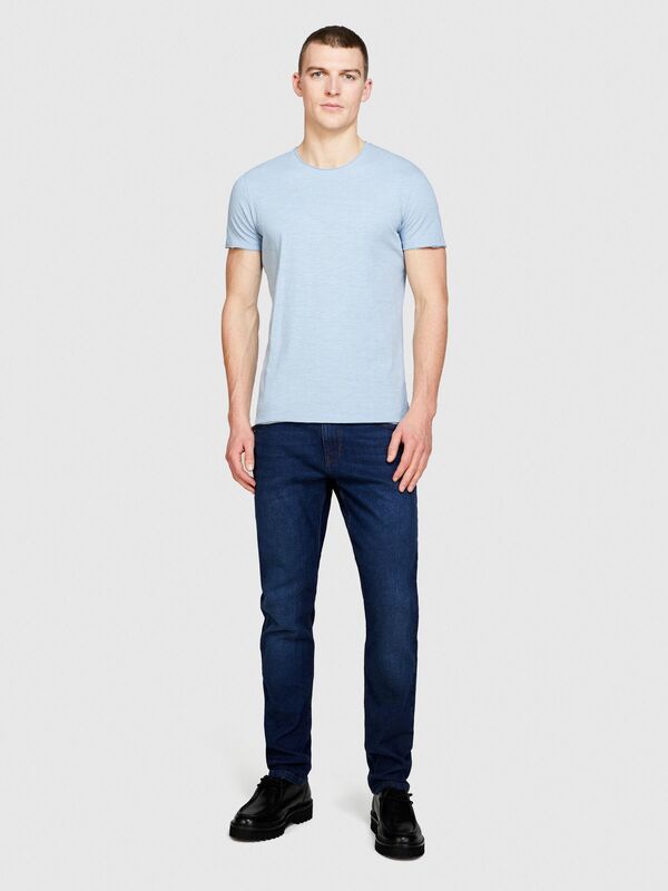 Sisley - %100 Pamuk Bisiklet Yaka Slim Fit T-Shirt Erkek 3W9 T-Shirt - 324P3WF0S101K