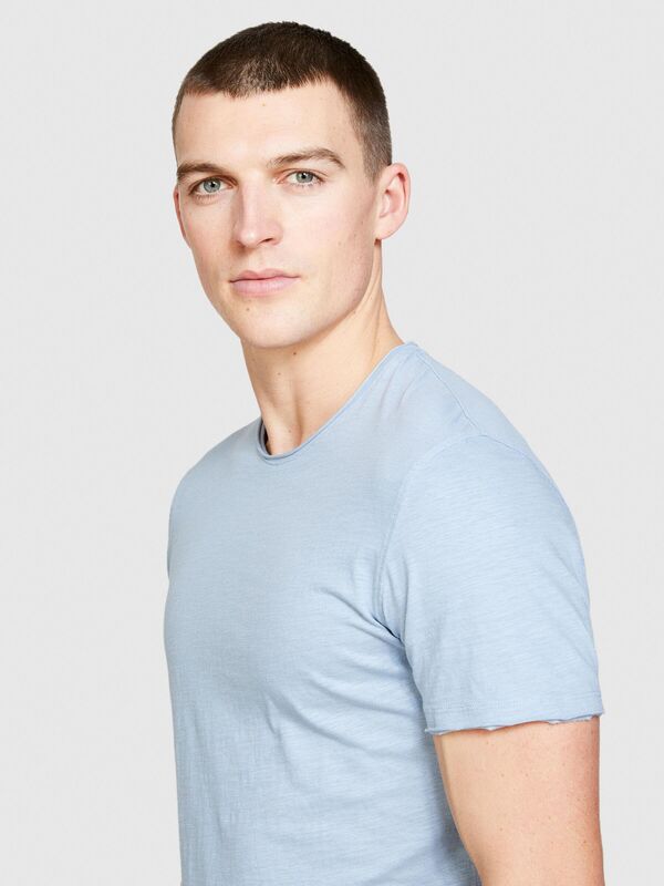 %100 Pamuk Bisiklet Yaka Slim Fit T-Shirt Erkek 3W9 T-Shirt - 324P3WF0S101K