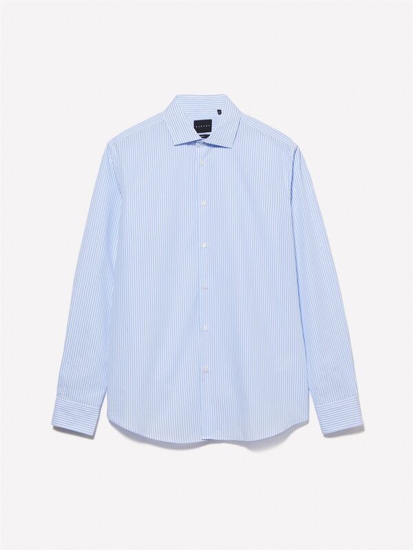 %100 Pamuk Dar Kesim Uzun Kollu Gömlek Erkek Haki Yeşili Gömlek - 324A5VJUSQ04C