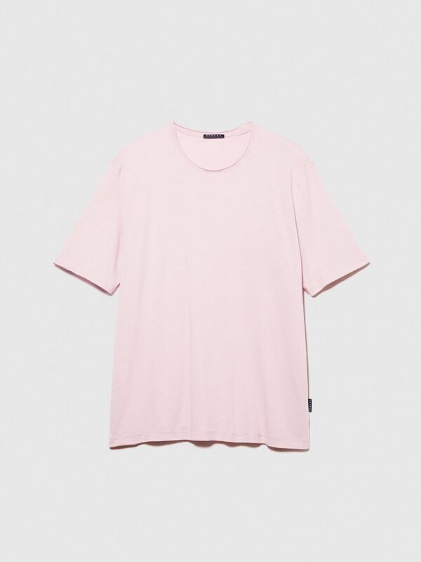 %100 Pamuk Dikişsiz Yaka Detaylı T-Shirt Erkek Mix T-Shirt - 324P3P7XS103K