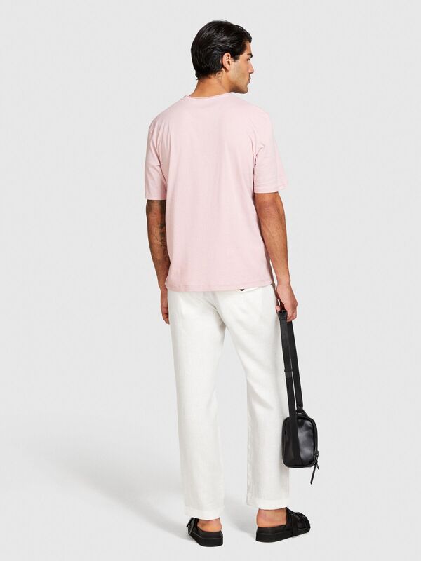 %100 Pamuk Dikişsiz Yaka Detaylı T-Shirt Erkek Mix T-Shirt - 324P3P7XS103K