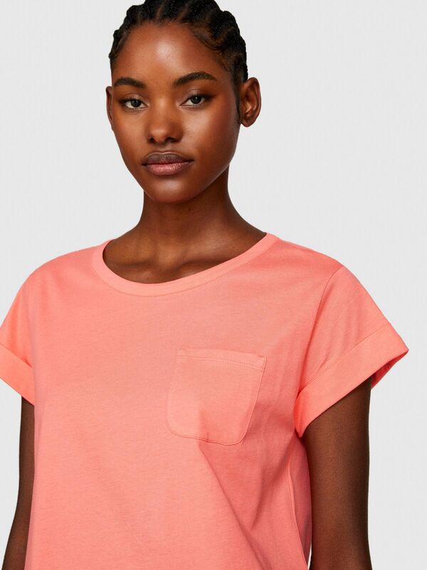 %100 Pamuk Geniş Bisiklet Yaka Dar Kesim Düz T-Shirt Kadın Düzenlenecek T-Shirt - 324P3I1XL1058