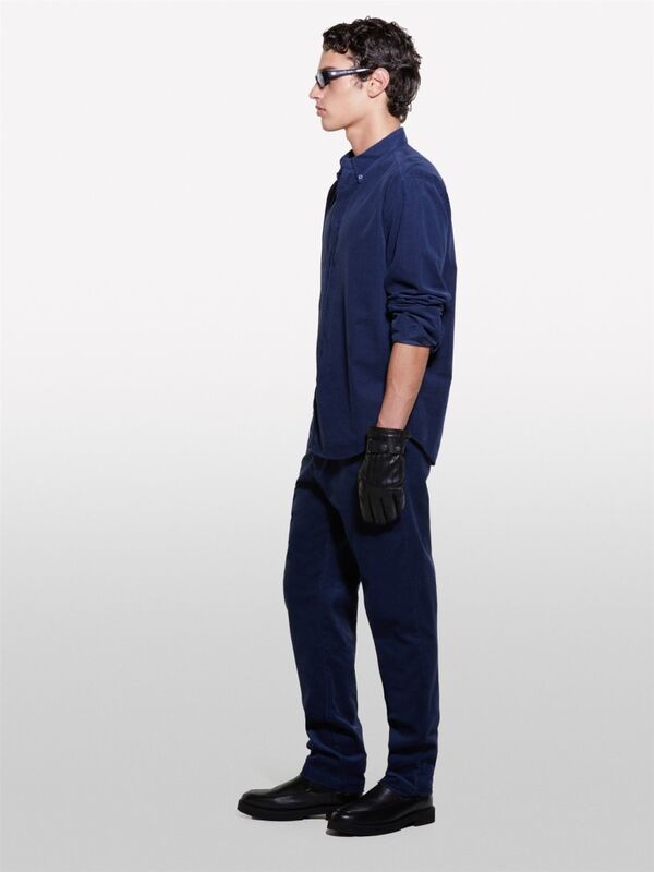 %100 Pamuk Normal Kesim Düğmeli Yaka Kadife Gömlek Erkek Soluk Lacivert Gömlek - 324A544SSQ048 %100 Pamuk Normal Kesim Düğmeli Yaka Kadife Gömlek Erkek Soluk Lacivert Gömlek - 324A544SSQ048