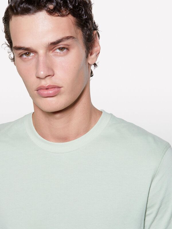 %100 Pamuk Normal Kesim Kısa Kollu Bisiklet Yaka T-Shirt Erkek 1R9 T-Shirt - 324A3B7SS1043