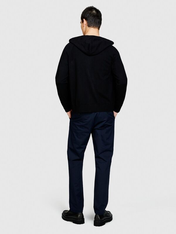 %100 Pamuk Önü Pileli Dar Paça Pantolon Erkek Lacivert Pantolon - 324P4FBHSF03U