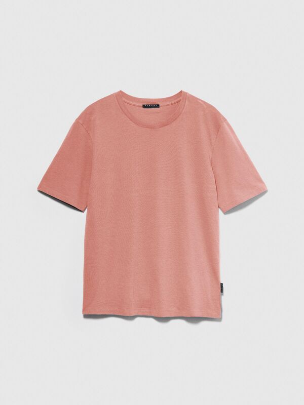 Sisley - %100 Pamuk Regular Fit Bisiklet Yaka T-Shirt Erkek Bordo T-Shirt - 324P3I1XS101J