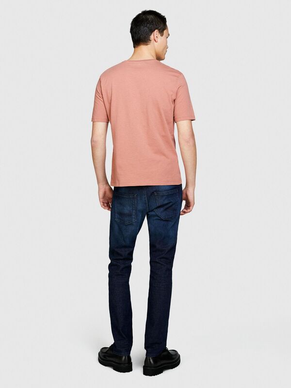 %100 Pamuk Regular Fit Bisiklet Yaka T-Shirt Erkek Bordo T-Shirt - 324P3I1XS101J