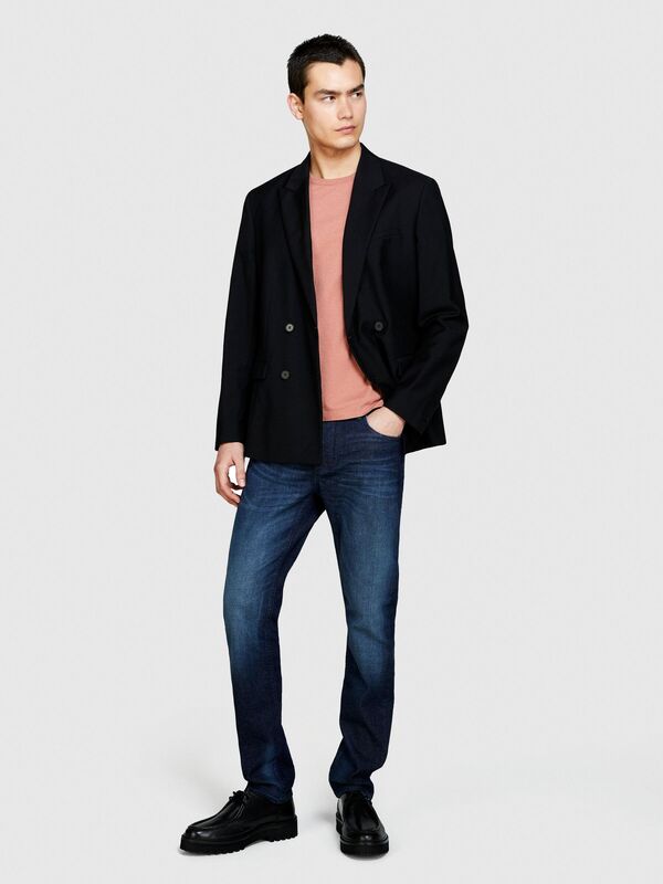 %100 Pamuk Regular Fit Bisiklet Yaka T-Shirt Erkek Bordo T-Shirt - 324P3I1XS101J