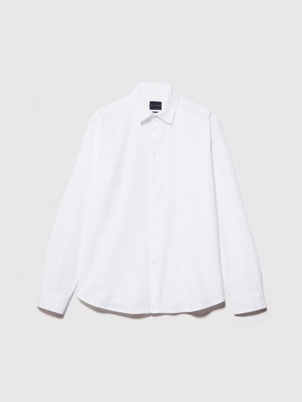 %100 Pamuk Slim Fit Oxford Gömlek Erkek Beyaz Gömlek - 324P5HHLSQ031