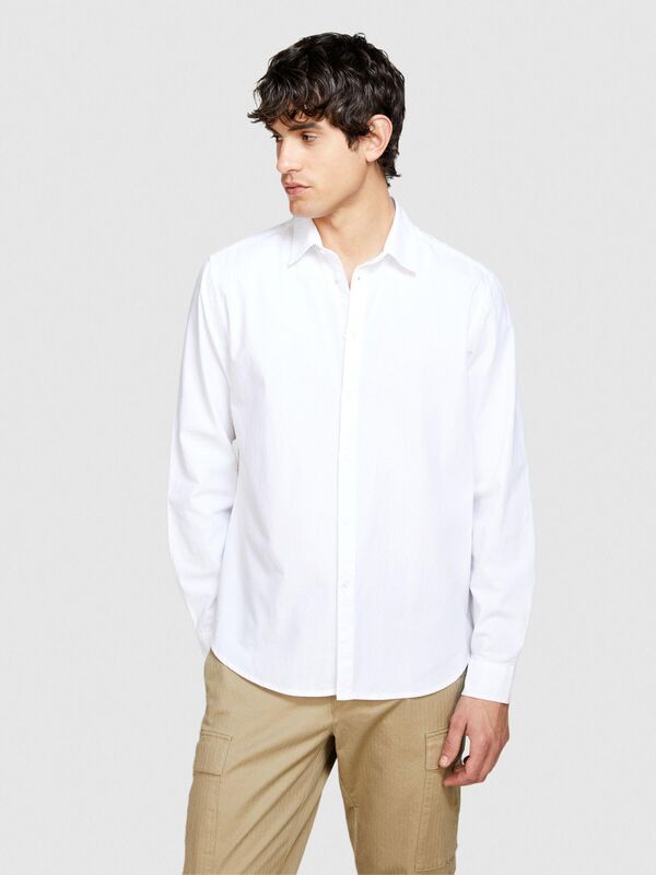 %100 Pamuk Slim Fit Oxford Gömlek Erkek Beyaz Gömlek - 324P5HHLSQ031