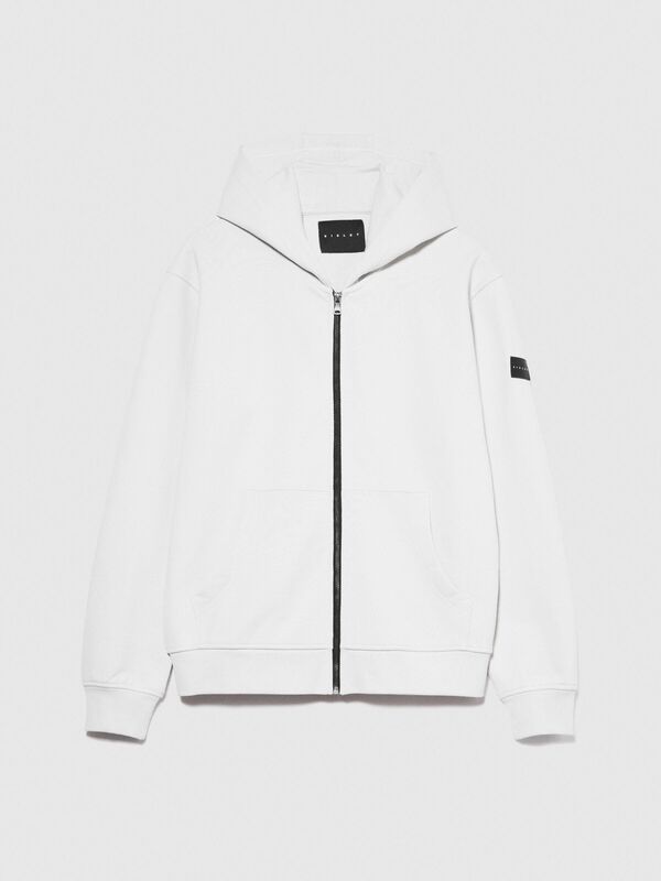 %100 Pamuk Tam Boy Fermuarlı Cepli Kapüşonlu Sweatshirt Erkek Renkli Sweatshirt - 324P3FPPS500B