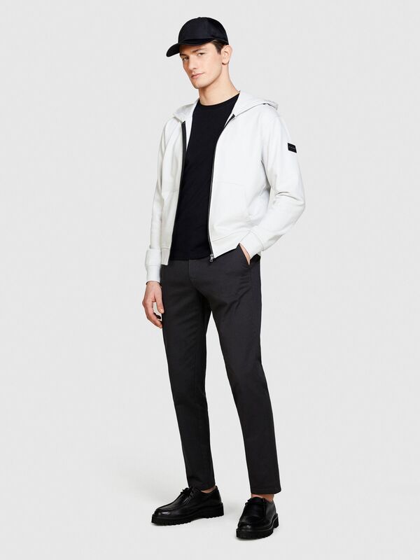%100 Pamuk Tam Boy Fermuarlı Cepli Kapüşonlu Sweatshirt Erkek Renkli Sweatshirt - 324P3FPPS500B