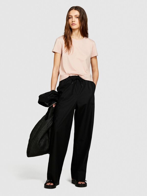 %100 Pamuk Yuvarlak Yakalı T-Shirt Kadın 04W T-Shirt - 324P3I1XL101S