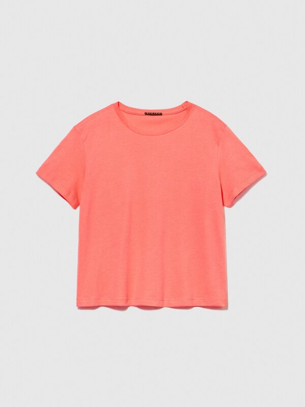 %100 Pamuk Yuvarlak Yakalı T-Shirt Kadın Düzenlenecek T-Shirt - 324P3I1XL101S