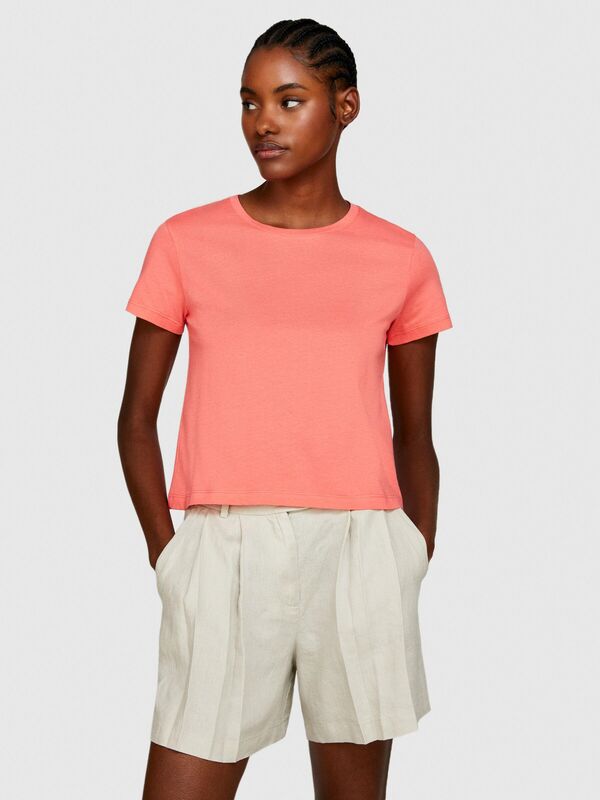 %100 Pamuk Yuvarlak Yakalı T-Shirt Kadın Düzenlenecek T-Shirt - 324P3I1XL101S