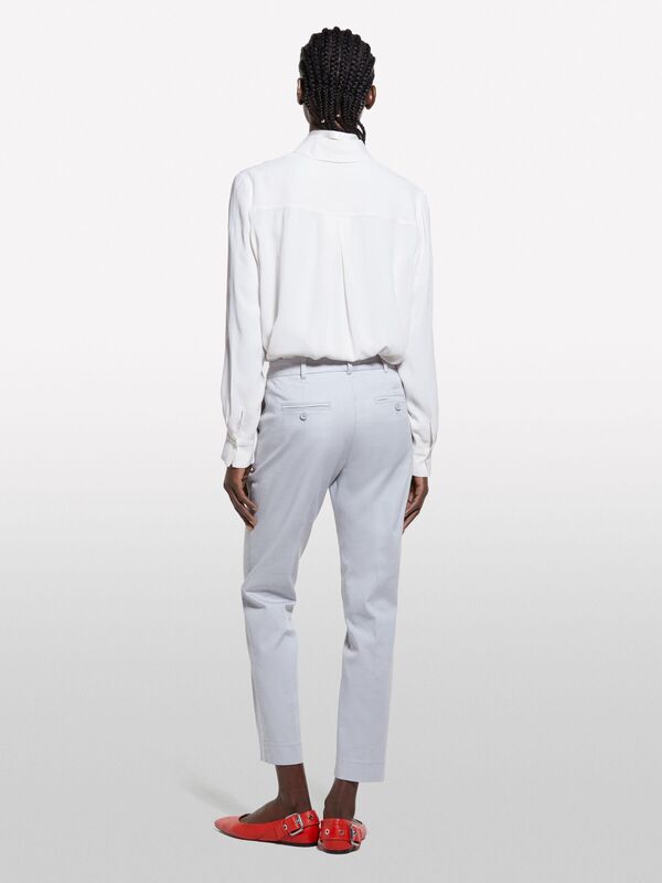 %100 Viskoz Arkası Uzun Over Fit Gömlek Kadın Bej Gömlek - 325P5IDTLQ08R