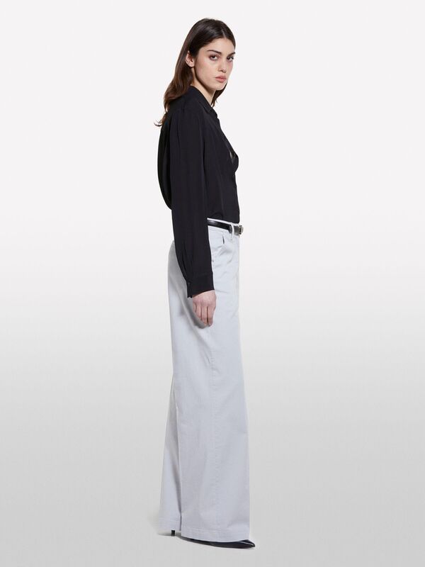 %100 Viskoz Arkası Uzun Over Fit Gömlek Kadın Siyah Gömlek - 325P5IDTLQ08R