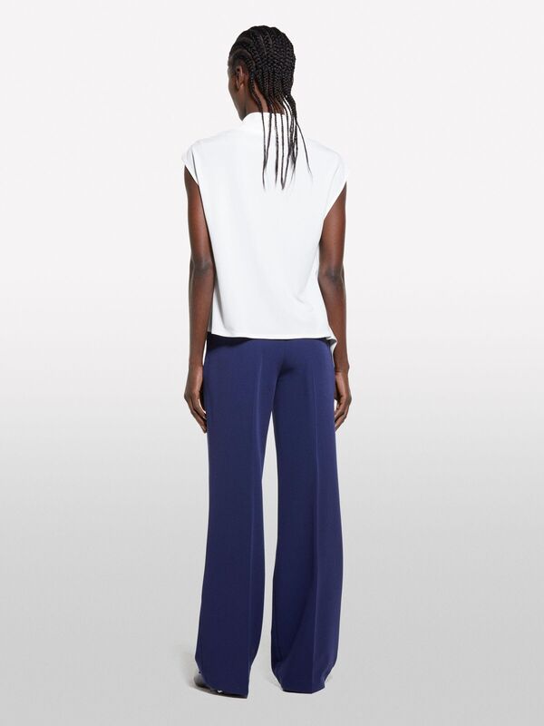 %100 Viskoz Asimetrik Dökümlü Yaka Kolsuz Üst Kadın Bej Bluz - 325P5FNTLQ08P