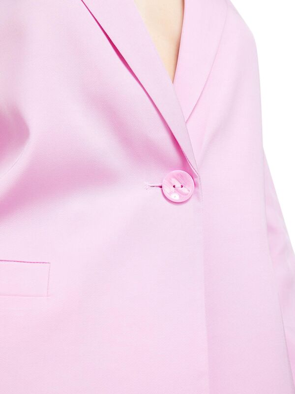 %100 Viskoz Cebi Biyeli Tek Düğmeli Saten Blazer Ceket Kadın Sarı Ceket - 324P29NMLW023