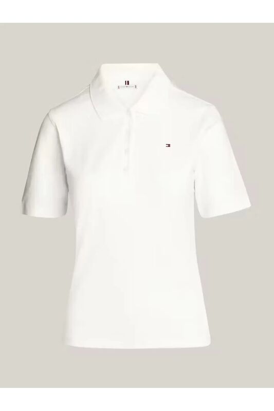 1985 REG PIQUE POLO SS Kadın Beyaz Polo - WW0WW43224