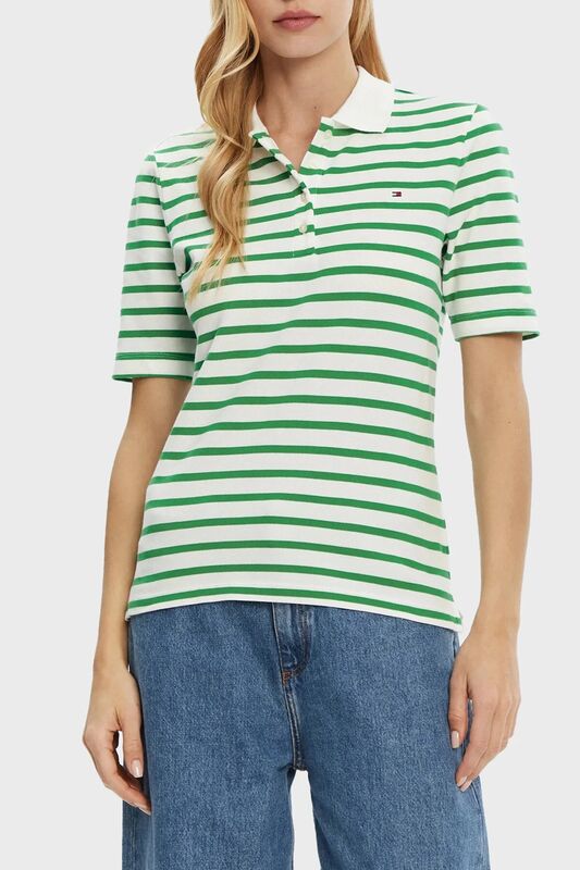 Tommy Hilfiger - 1985 REG PIQUE POLO SS Kadın Beyaz Polo - WW0WW43224