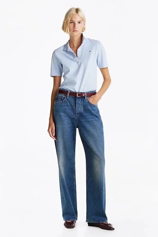 1985 REG PIQUE POLO SS Kadın Mavi Polo - WW0WW43224 1985 REG PIQUE POLO SS Kadın Mavi Polo - WW0WW43224