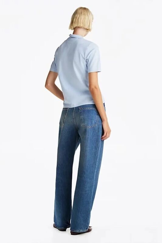 1985 REG PIQUE POLO SS Kadın Mavi Polo - WW0WW43224