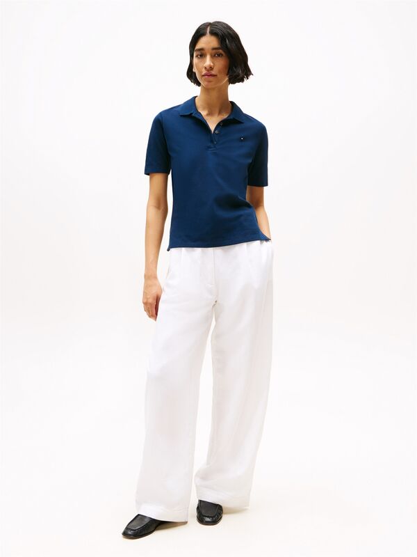 Tommy Hilfiger - 1985 REG PIQUE POLO SS Kadın Mavi Polo - WW0WW43224