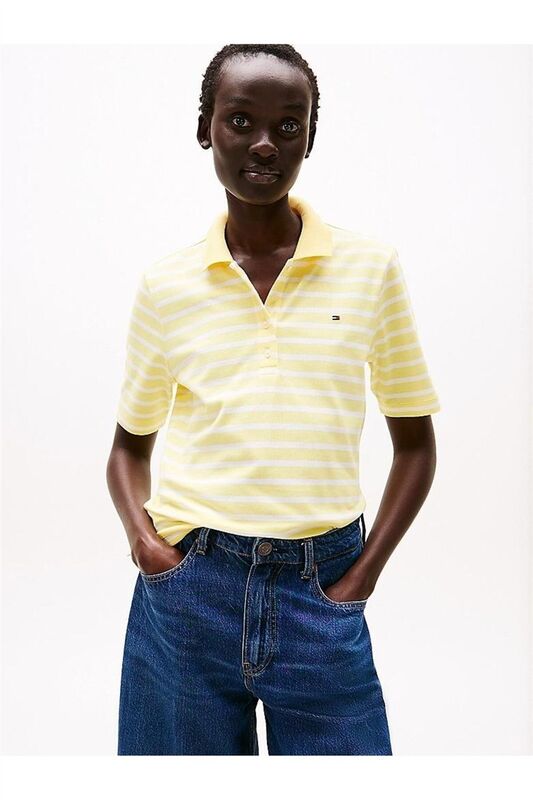 Tommy Hilfiger - 1985 REG PIQUE POLO SS Kadın Sarı Polo - WW0WW43224