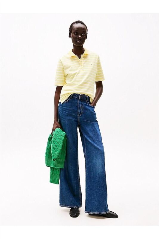 1985 REG PIQUE POLO SS Kadın Sarı Polo - WW0WW43224