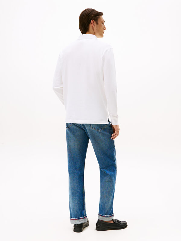 1985 REGULAR LS POLO Erkek Beyaz T-Shirt - MW0MW20183