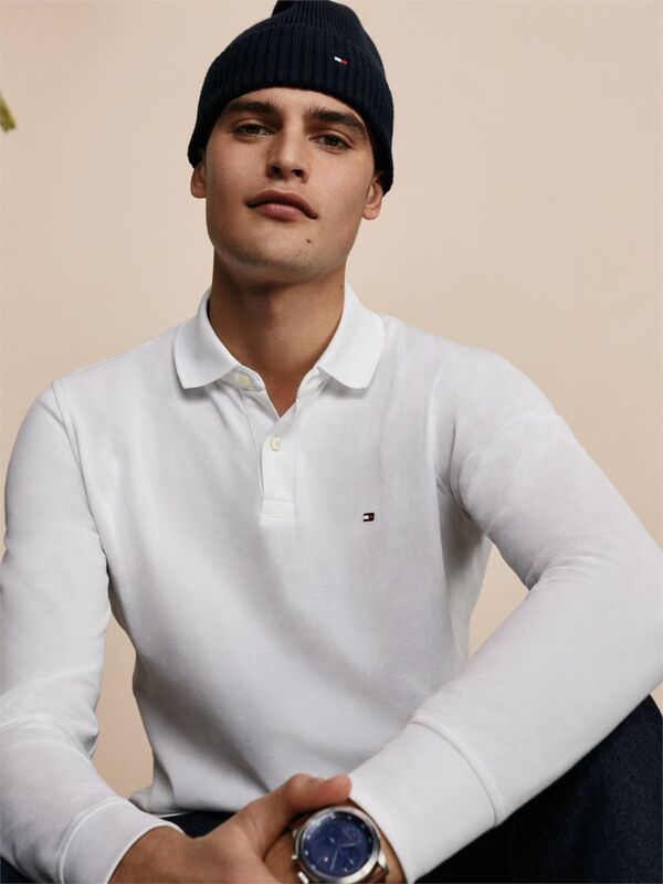 1985 REGULAR LS POLO Erkek Beyaz T-Shirt - MW0MW20183