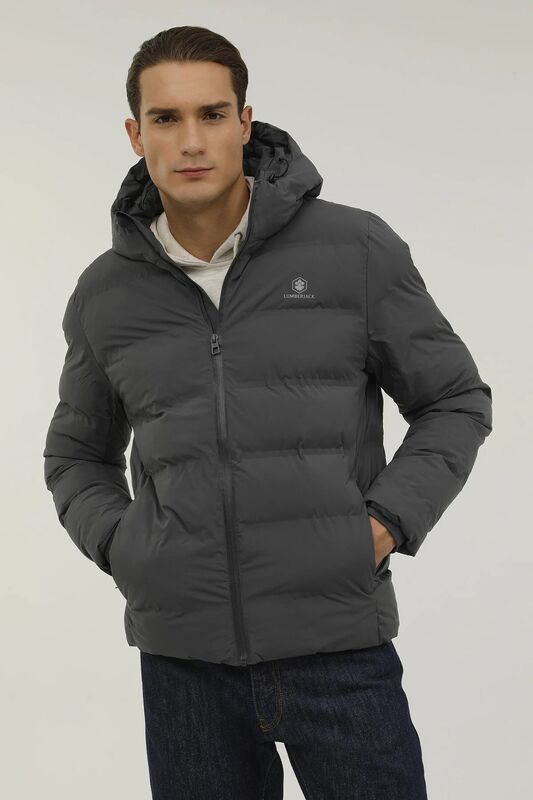 2W M-Sn22 Nolan Coat 2Pr Erkek Koyu Gri Kaban - 101165616