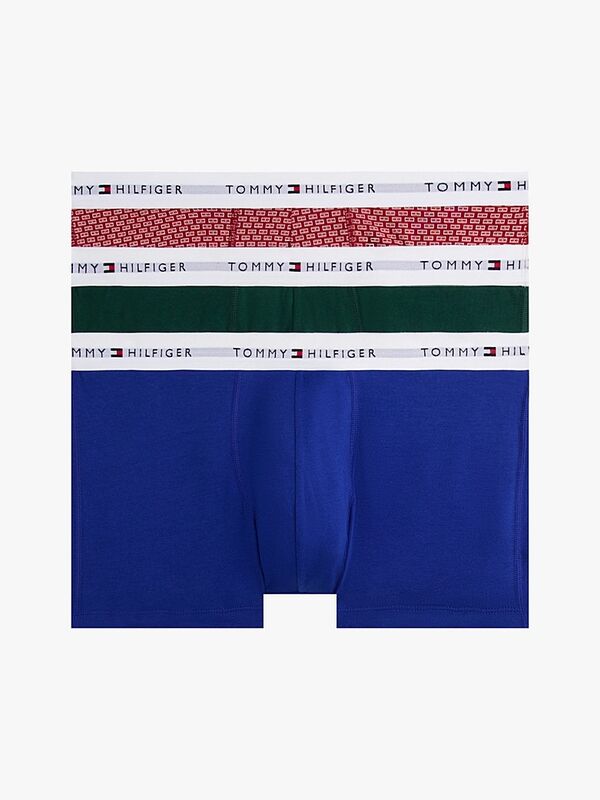Tommy Hilfiger - 3P TRUNK PRINT Erkek Sarı Boxer - UM0UM02768