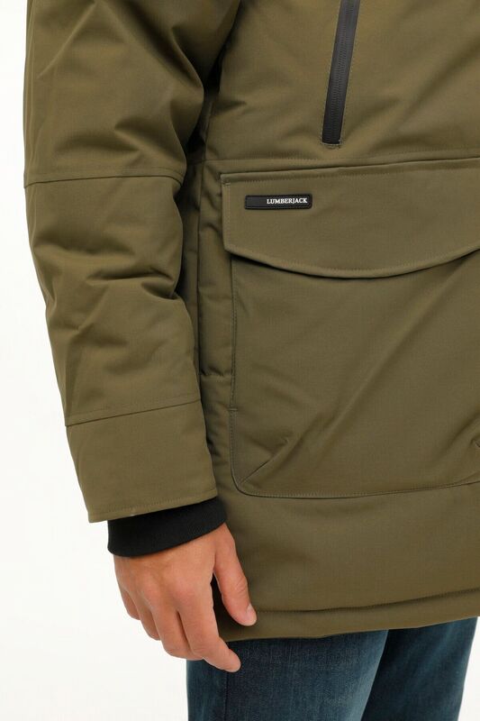 3W M-ADLERS LONG COAT 3PR Erkek Haki Kaban - 101398556