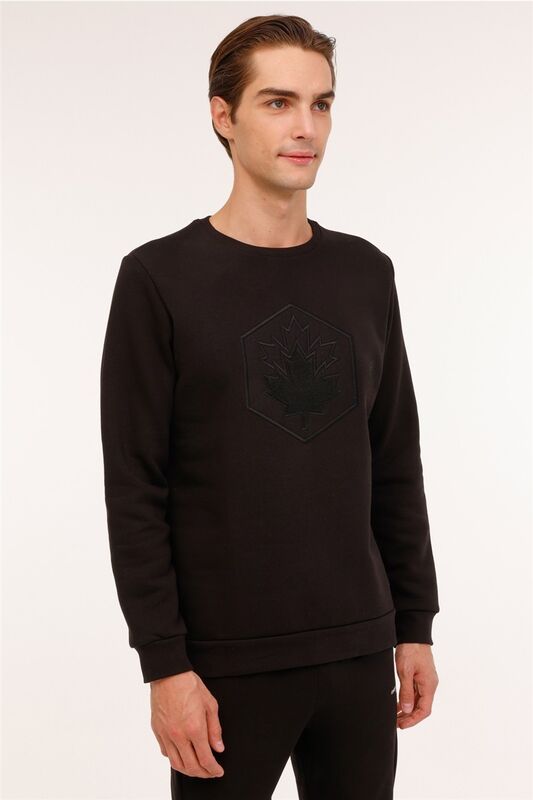 4W ML ARON 16SD4001 4PR Erkek Siyah Sweatshirt - L101899184