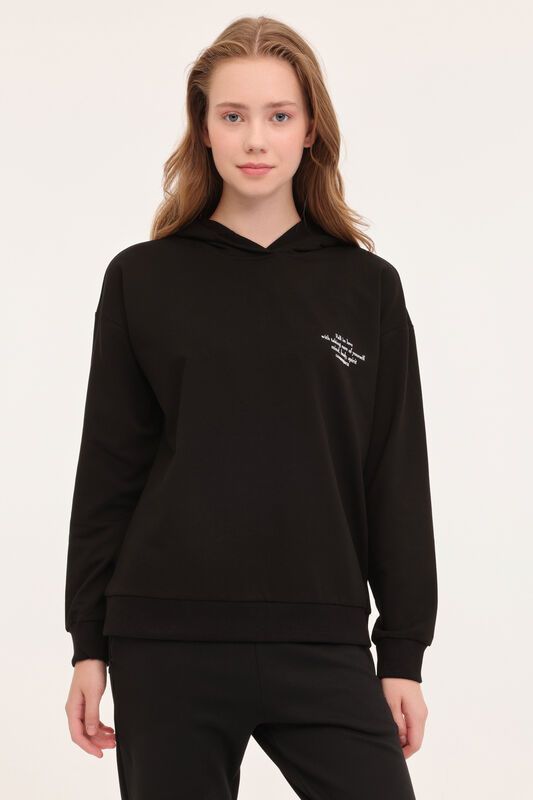 4W WB ANNA 17CT1179 4PR Kadın Siyah Sweatshirt - L101783869