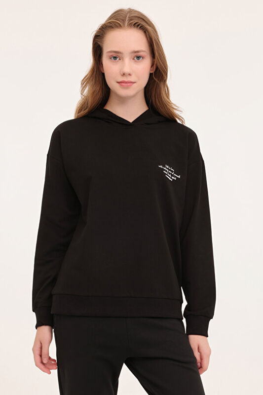 4W WB ANNA 17CT1179 4PR Kadın Siyah Sweatshirt - L101783869