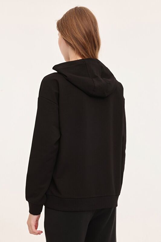 4W WB ANNA 17CT1179 4PR Kadın Siyah Sweatshirt - L101783869