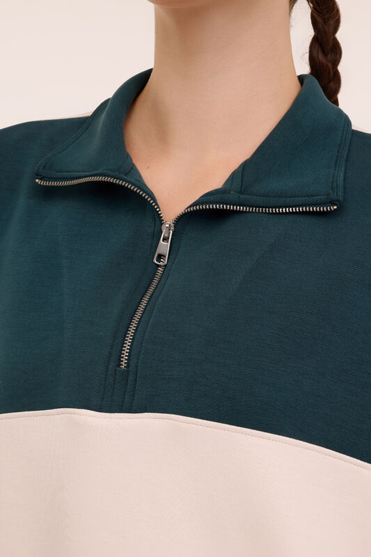 4W WL CADYNA 16KT02 4PR Kadın Yeşil Sweatshirt - L101894097