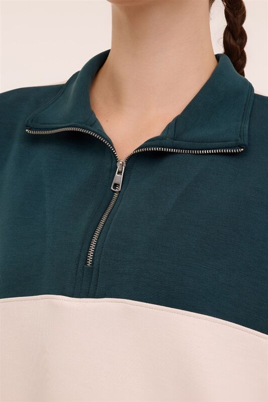 4W WL CADYNA 16KT02 4PR Kadın Yeşil Sweatshirt - L101894097