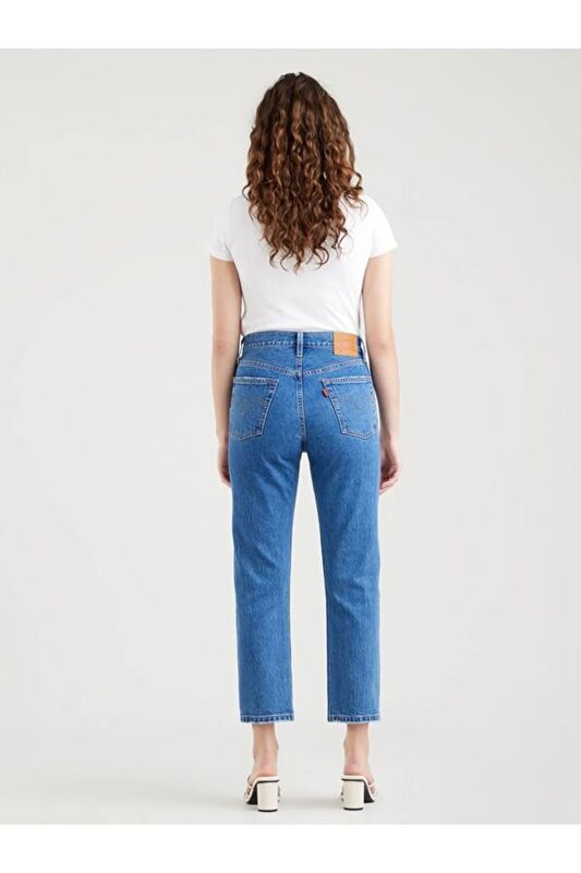 501 - CROP Kadın Mavi Denim Pantolon - A7739